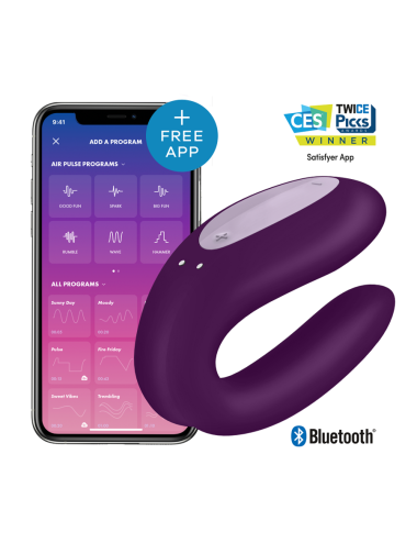 APP SATISFYER DOUBLE JOY CON PURPLE
