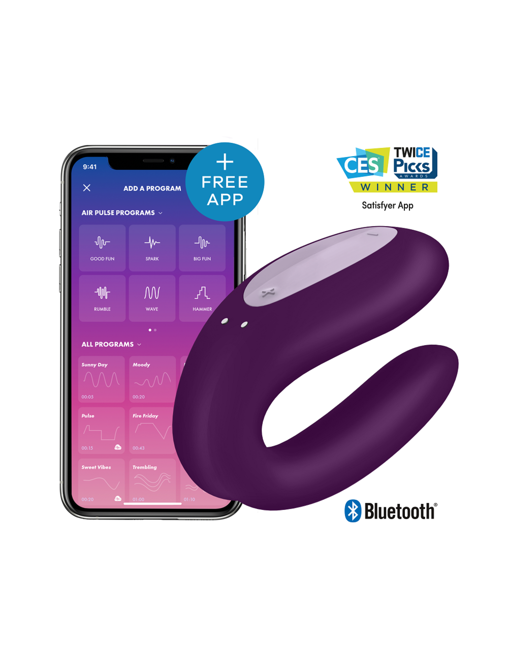 APP SATISFYER DOUBLE JOY CON PURPLE APP SATISFYER DOUBLE JOY CON PURPLE