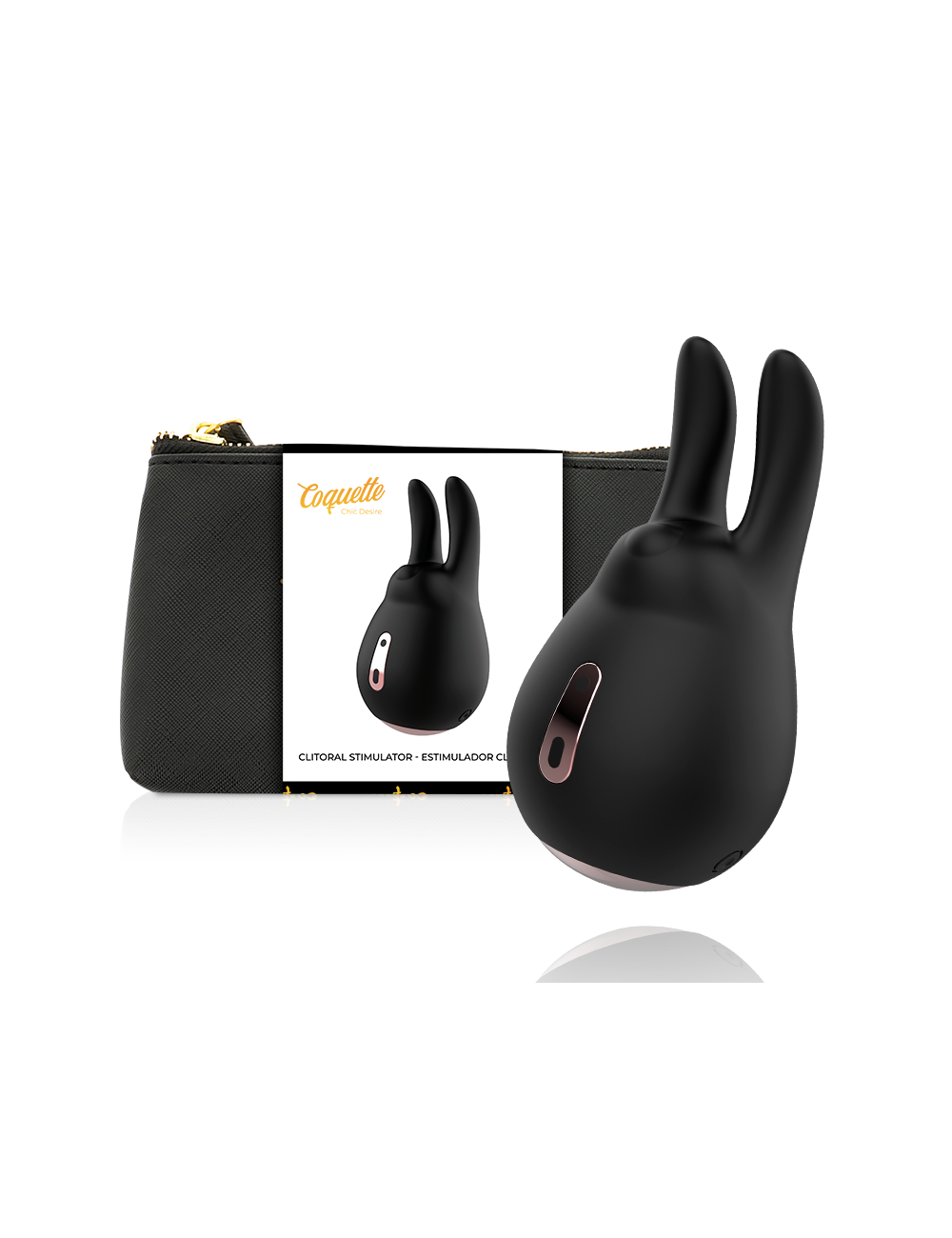 COQUETTE CHIC DESEJO ESTIMULADOR CLITORIAL PRETO / OURO COQUETTE CHIC DESEJO ESTIMULADOR CLITORIAL PRETO / OURO