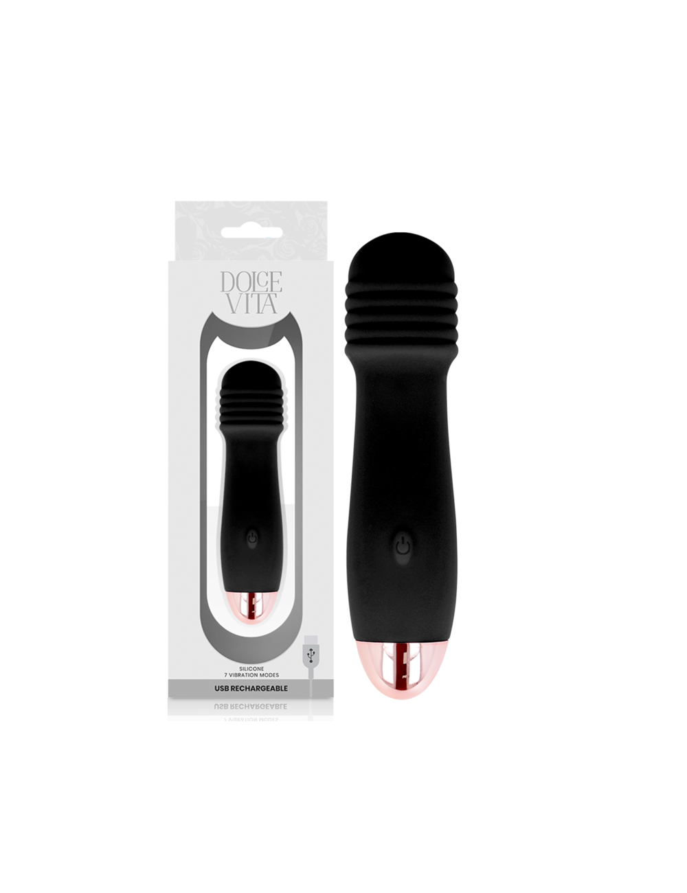 VIBRADOR RECARREGÁVEL DOLCE VITA TRÊS PRETO 7 VELOCIDADE VIBRADOR RECARREGÁVEL DOLCE VITA TRÊS PRETO 7 VELOCIDADE