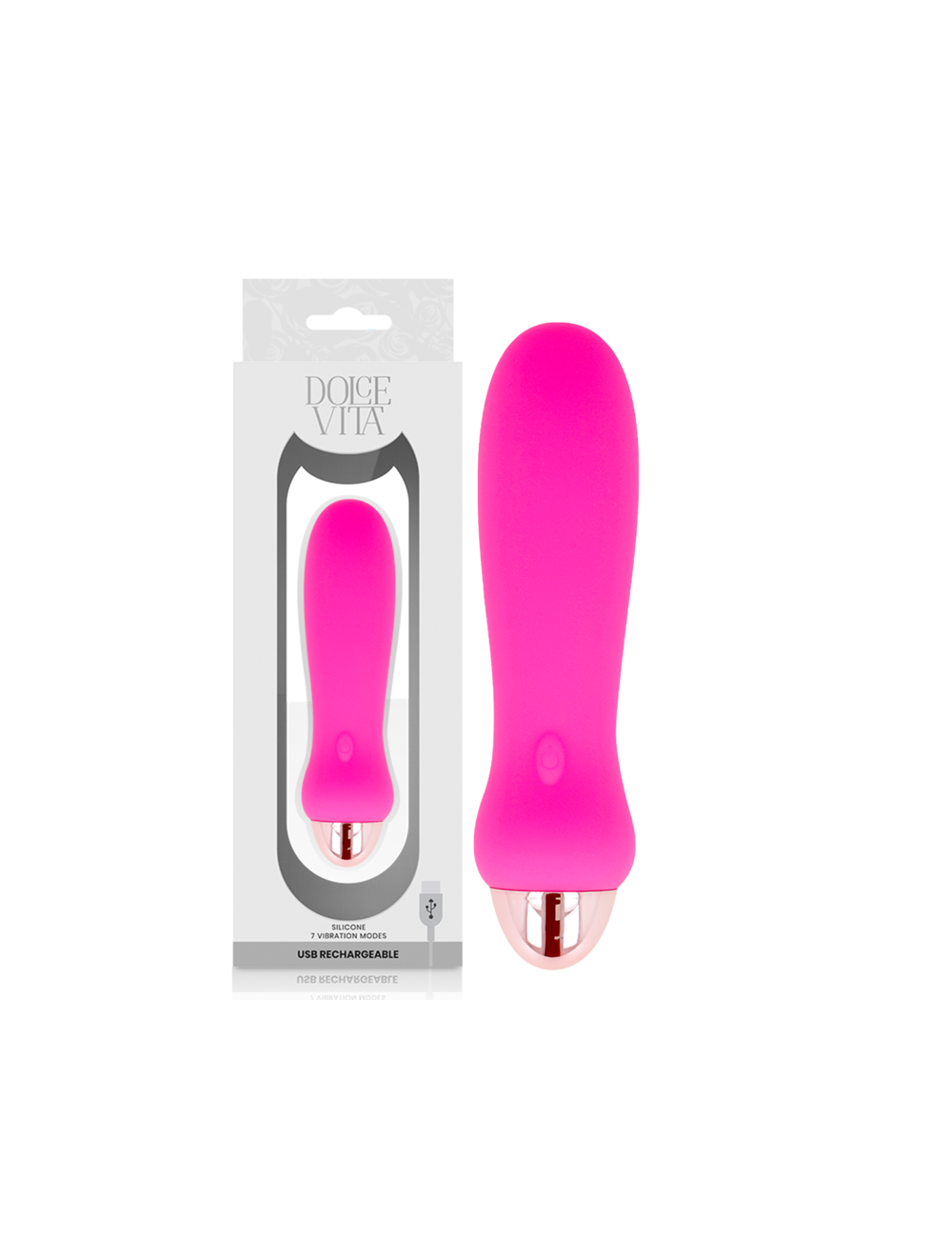 VIBRADOR RECARREGÁVEL DOLCE VITA CINCO PINK 7 VELOCIDADES VIBRADOR RECARREGÁVEL DOLCE VITA CINCO PINK 7 VELOCIDADES