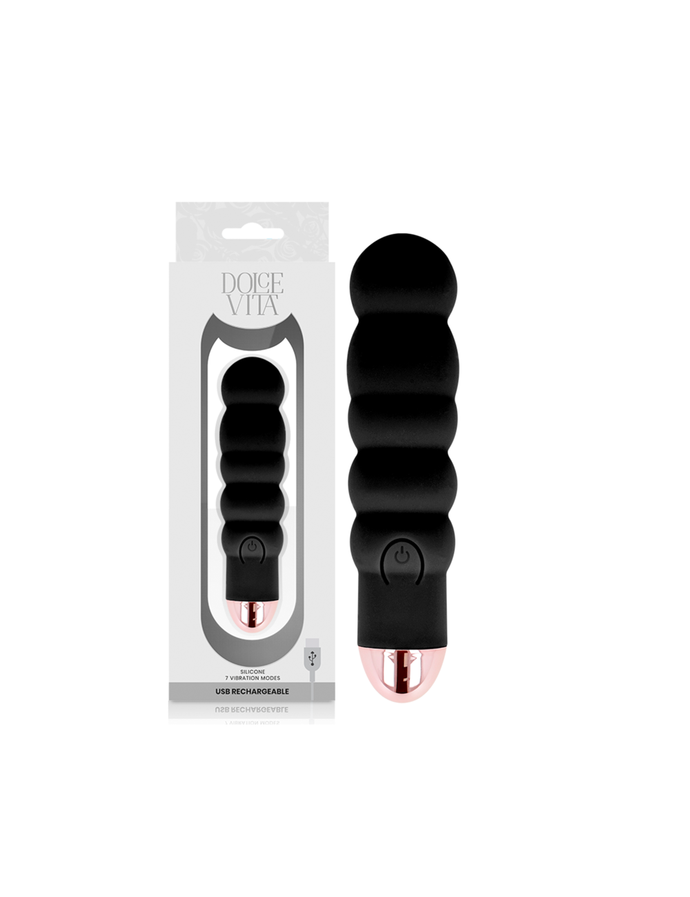 VIBRADOR RECARREGÁVEL DOLCE VITA SEIS PRETO 7 VELOCIDADES VIBRADOR RECARREGÁVEL DOLCE VITA SEIS PRETO 7 VELOCIDADES