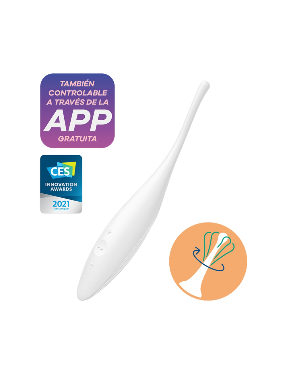 PONTA CLIT SATISFYER TWIRLING ALEGRIA ESTIMULADA - BRANCO PONTA CLIT SATISFYER TWIRLING ALEGRIA ESTIMULADA - BRANCO