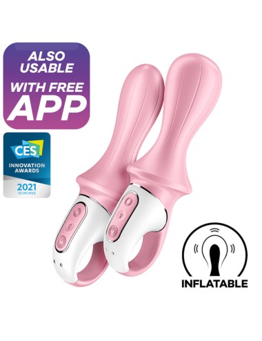 SATISFYER AIR PUMP BOOTY 5+ VIBRADOR ANAL INFLÁVEL - ROSA