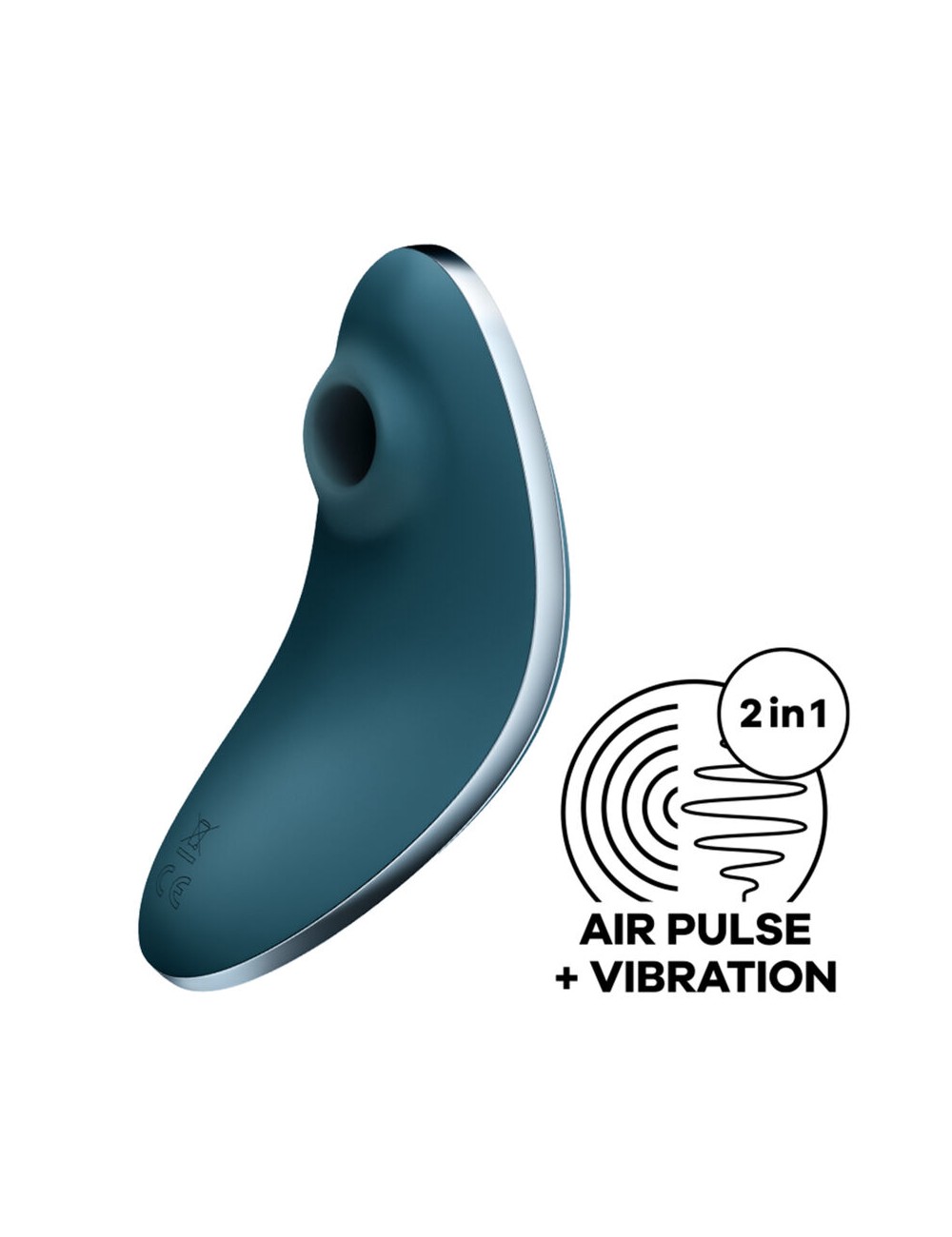 SATISFYER VULVA LOVER 1 ESTIMULADOR E VIBRADOR DE PULSO DE AR - AZUL