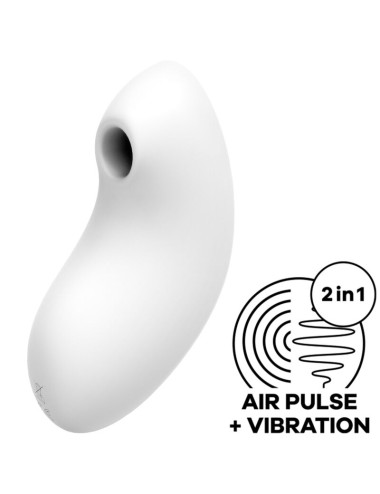 ESTIMULADOR E VIBRADOR DE PULSO DE AR SATISFYER VULVA LOVER 2 - BRANCO