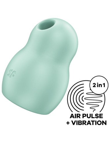SATISFYER PRO TO GO 1 ESTIMULADOR DE PULSO DE AR DUPLO E VIBRADOR - VERDE