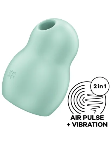 SATISFYER PRO TO GO 1 ESTIMULADOR DE PULSO DE AR DUPLO E VIBRADOR - VERDE