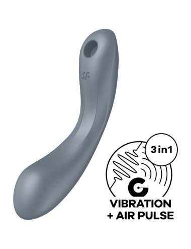 SATISFYER - CURVA TRINITY 1 AIR PULSE VIBRAÇÃO CINZA