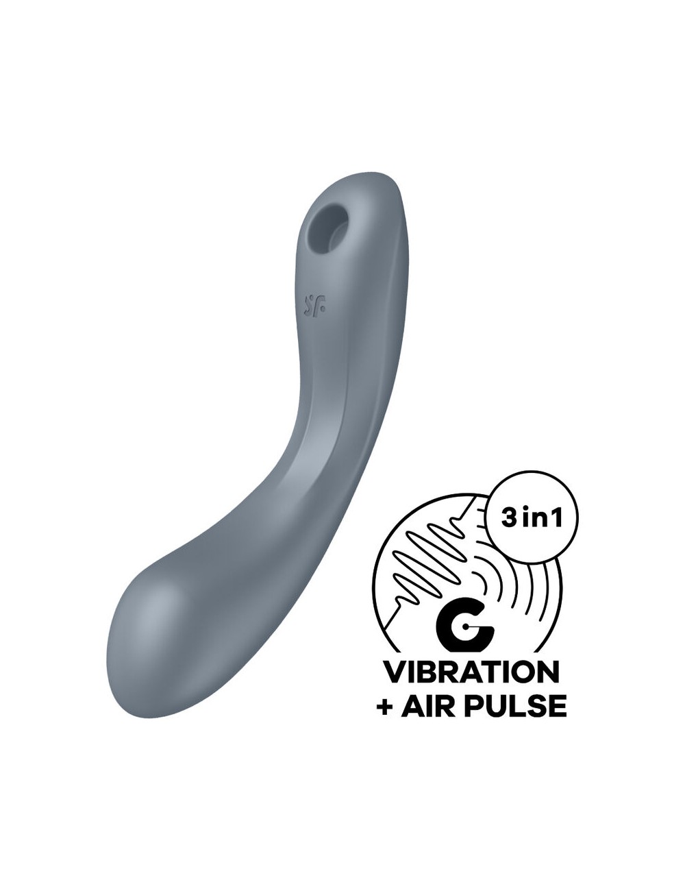 SATISFYER - CURVA TRINITY 1 AIR PULSE VIBRAÇÃO CINZA SATISFYER - CURVA TRINITY 1 AIR PULSE VIBRAÇÃO CINZA