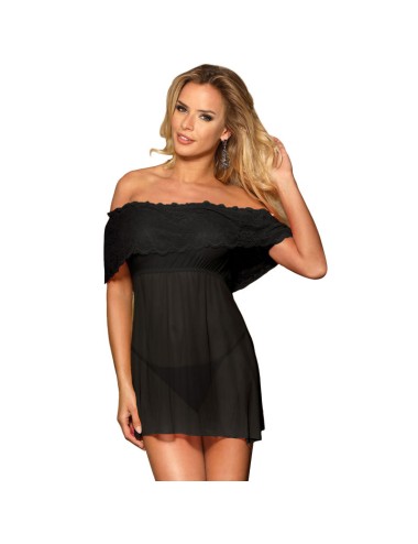 SUBBLIME SHORT DRESS + THONG BLACK S / M