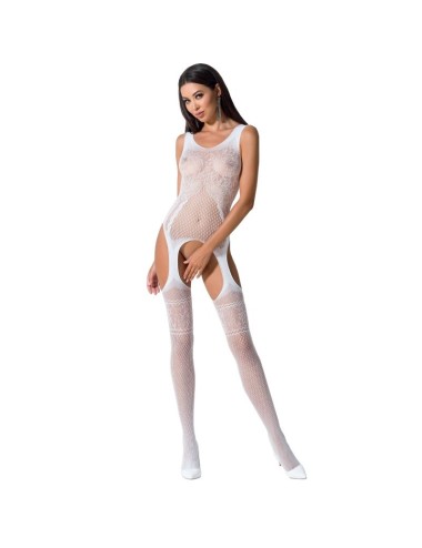 PASSION WOMAN BS061 BODYSTOCKING WHITE ONE SIZE
