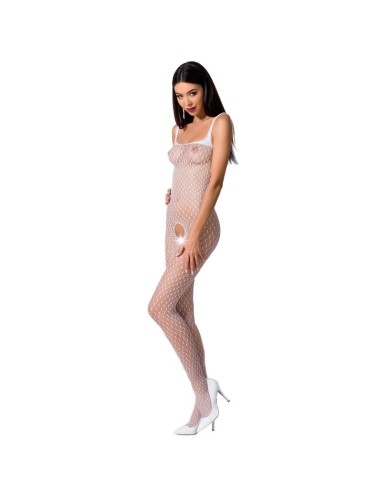 PASSION WOMAN BS071 BODYSTOCKING - WHITE ONE SIZE