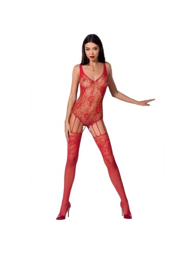PASSION WOMAN BS074 BODYSTOCKING ONE SIZE RED