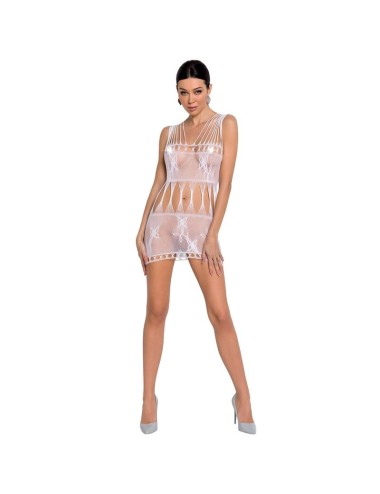PASSION WOMAN BS090 BODYSTOCKING - WHITE ONE SIZE