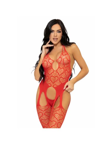 LEG AVENUE NET SUSPENSOR TAMANHO ÚNICO - VERMELHO