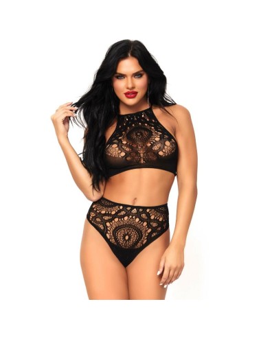 CONJUNTO LEG AVENUE 2 PEÇAS TOP E CALCINHA M/L