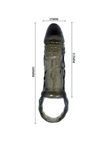 BAILE - BAINHA DE EXTENSO DE PÊNIS COM ALA PARA TESTÍCULOS 11.5 CM