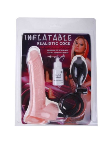 DANÇA - DILDO INFLÁVEL REALISTA COM VENTOSA 15 CM