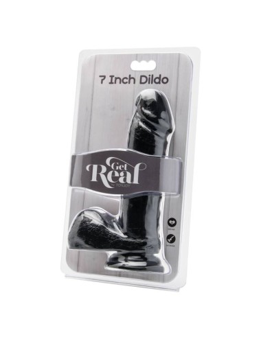 CAIA NA REAL - DILDO 18 CM COM BOLAS PRETAS