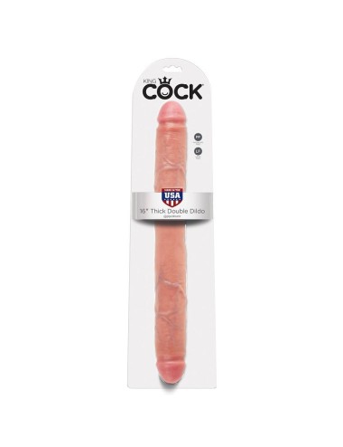 KING COCK THICK DOUBLE DILDO CARNE 40