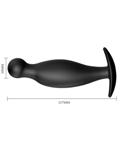 PRETTY LOVE - PLUG ANAL DE SILICONE 11.7 CM PRETO