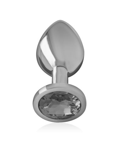 INTENSE - PLUG ANAL DE METAL DE ALUMÍNIO COM CRISTAL PRETO TAMANHO S