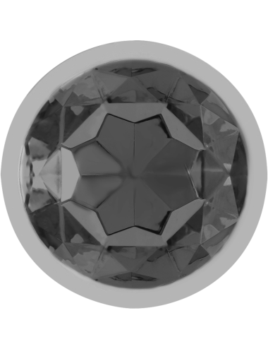 INTENSE - PLUG ANAL DE METAL DE ALUMÍNIO COM CRISTAL PRETO TAMANHO S