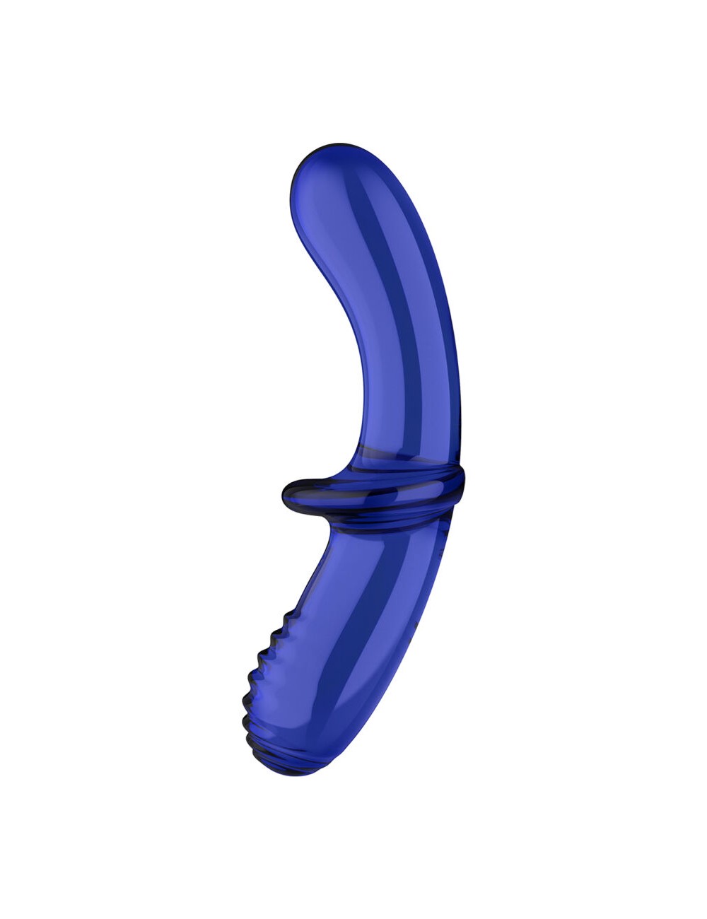 SATISFYER - DILDO DE CRISTAL DUPLO AZUL SATISFYER - DILDO DE CRISTAL DUPLO AZUL