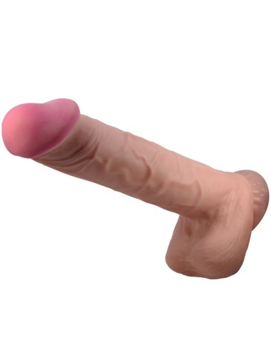 PRETTY LOVE - SÉRIE SLIDING SKIN DILDO REALÍSTICO COM VENTOSA DESLIZANTE PELE MARROM 26 CM