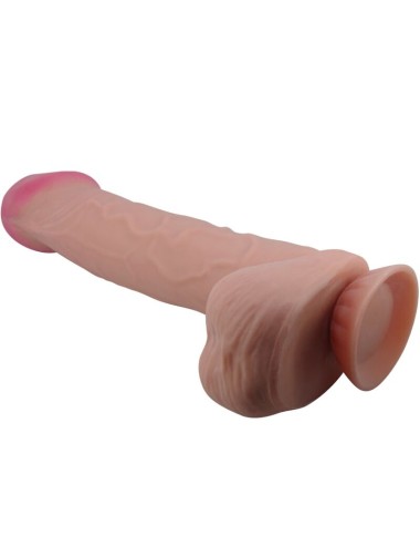 PRETTY LOVE - SÉRIE SLIDING SKIN DILDO REALÍSTICO COM VENTOSA DESLIZANTE PELE MARROM 26 CM