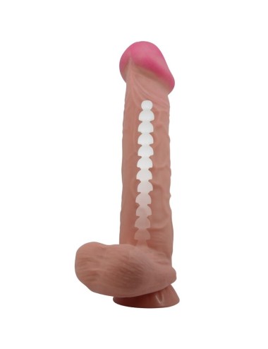 PRETTY LOVE - SÉRIE SLIDING SKIN DILDO REALÍSTICO COM VENTOSA DESLIZANTE PELE MARROM 26 CM