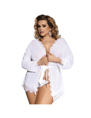 SUBBLIME - QUEEN PLUS WHITE BABYDOLL COM FRINGE