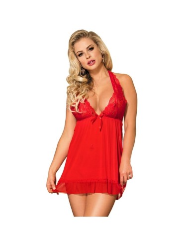 SUBBLIME - BABYDOLL MOTIVOS FLORAIS RED NOS SEIOS L / XL