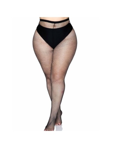 LEG AVENUE - MEIA-CALA BACKSEAM - PRETA PLUS SIZE