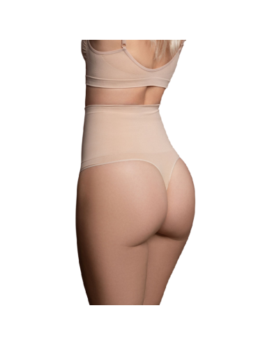 BYE-BRA - CINTO SEM EMENDA ESTILO TANGA BEIGE TAMANHO S