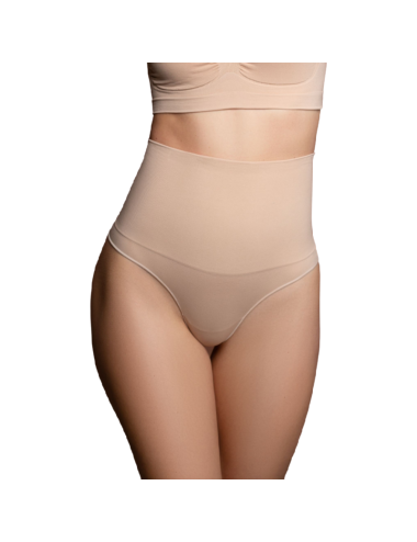 BYE-BRA - CINTO SEM EMENDA ESTILO TANGA BEIGE TAMANHO S