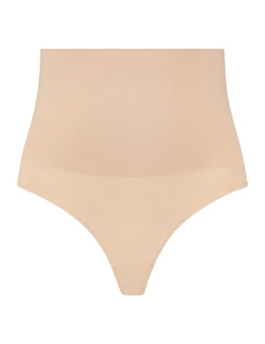 BYE-BRA - CINTO SEM EMENDA ESTILO TANGA BEIGE TAMANHO S