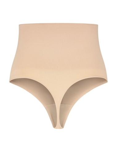 BYE-BRA - CINTO SEM EMENDA ESTILO TANGA BEIGE TAMANHO L