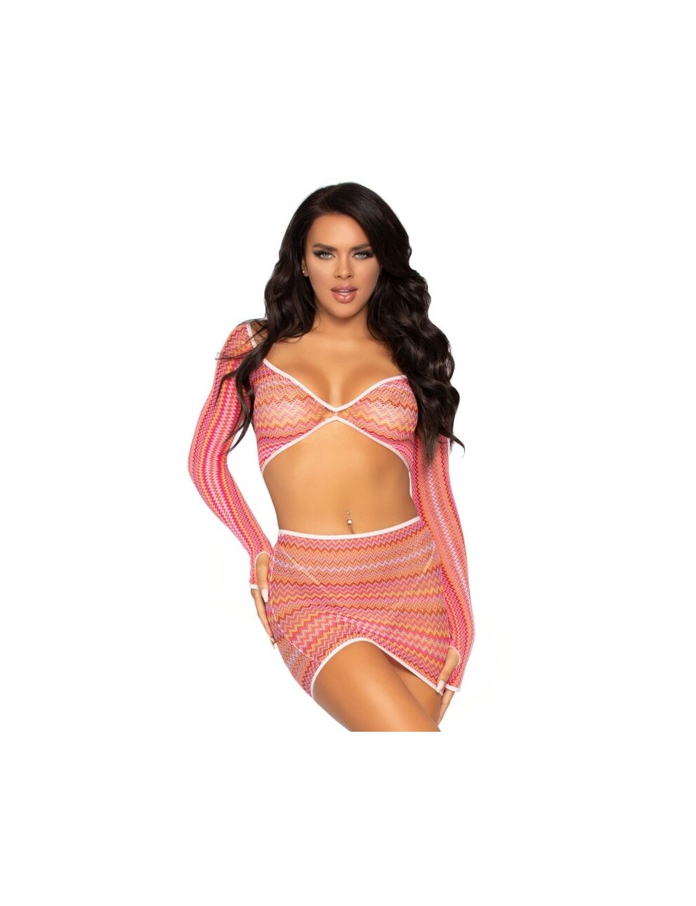 LEG AVENUE - ZIG ZAG TOP E MINI SAIA TAMANHO ÚNICO LEG AVENUE - ZIG ZAG TOP E MINI SAIA TAMANHO ÚNICO