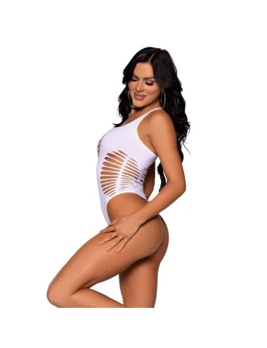 LEG AVENUE - BODY THONG RACERBACK BRANCO