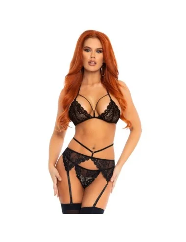 LEG AVENUE - CONJUNTO DE TRÊS PEAS FLORAL LACES S