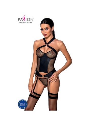 PASSION - CORSET DE COURO ECOLÓGICO AMANDA S/M