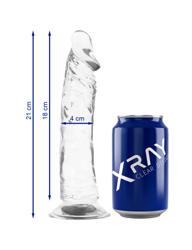 X RAY - DILDO TRANSPARENTE 21 CM -O- 4 CM
