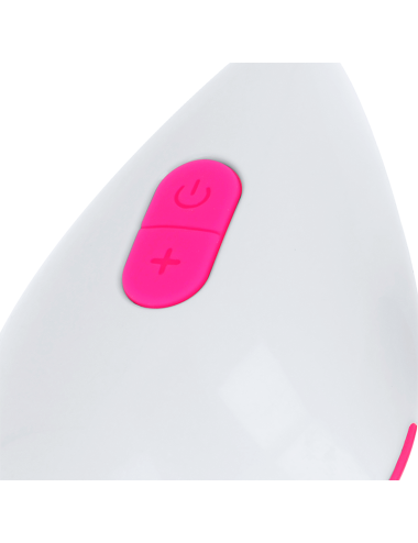OHMAMA - OVO VIBRANTE 10 MODOS ROSA E BRANCO