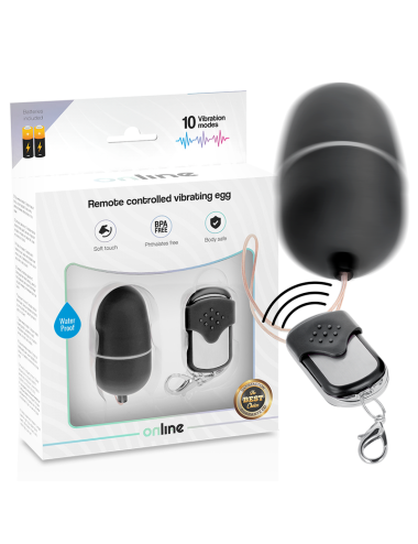 ONLINE - OVO VIBRANTE COM CONTROLE REMOTO M PRETO
