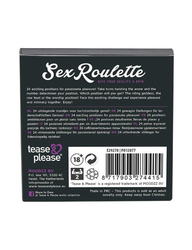 TEASE & PLEASE - ROLETA DE SEXO KAMASUTRA