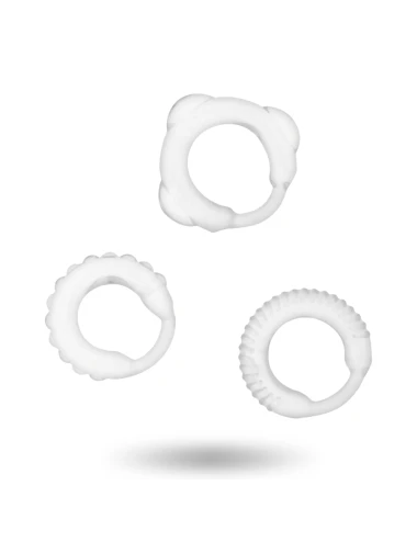 ADDICTED TOYS  SET 3 ANILLOS PENE CLEAR
