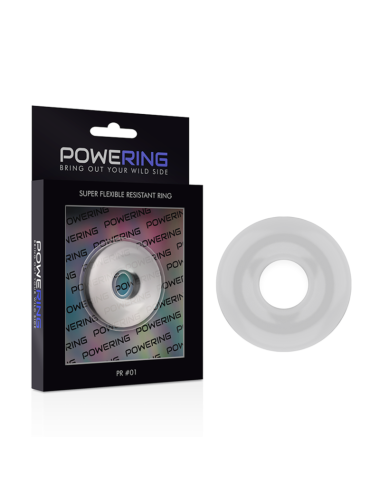 POWERING - ANEL PARA O PÊNIS SUPER FLEXÍVEL E RESISTENTE 3,5CM TRANSPARENTE
