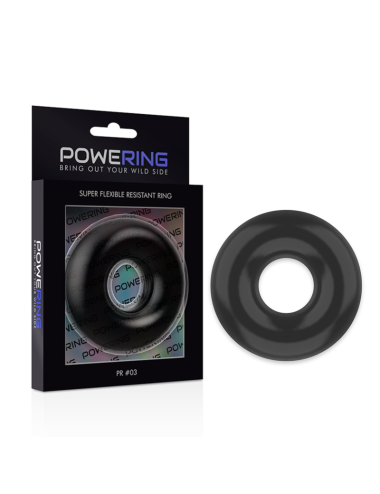 POWERING - ANEL PARA O PÉNIS SUPER FLEXÍVEL E RESISTENTE 5CM PR03 PRETO